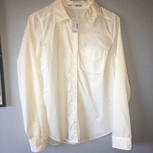 White long sleeve button up shirt